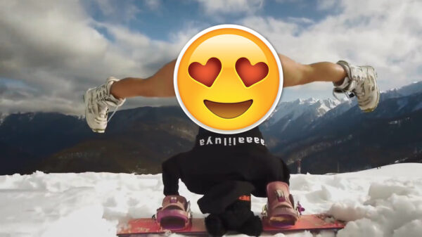 Twerkmoppie is uitermate blij dat er sneeuw op de piste ligt