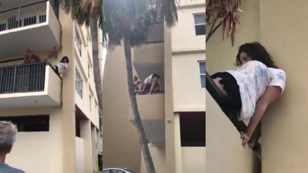 Drugsgekkie chillt hem iets te hard op een balkon