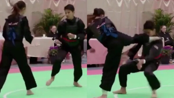 Vrouwelijke Jackie Chan beslist vechtsportwedstrijd met kogelharde trap