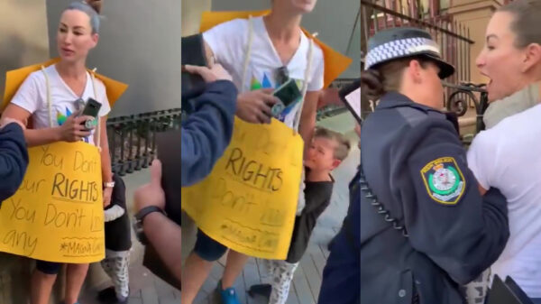 Moeder neemt koter mee naar lockdownprotest en wordt gearresteerd