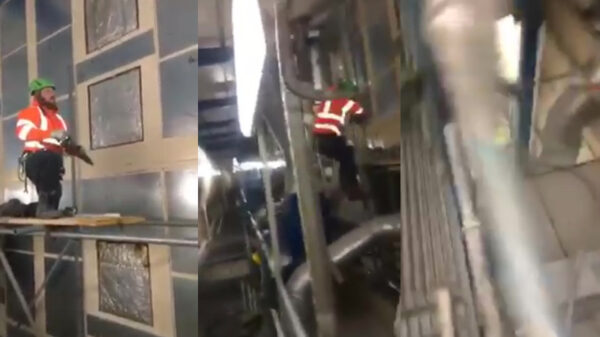 Collegaatje pesten eindigt met meterslange val