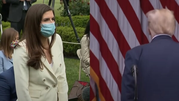 Donald Trump gaat er na lastige vragen vandoor tijdens persconferentie