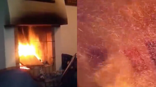 Mafketels luiden weekend in door een bus deo in een open haard te smijten