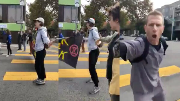 Verpleegkundige wil naar z'n werk en breekt protest eigenhandig af