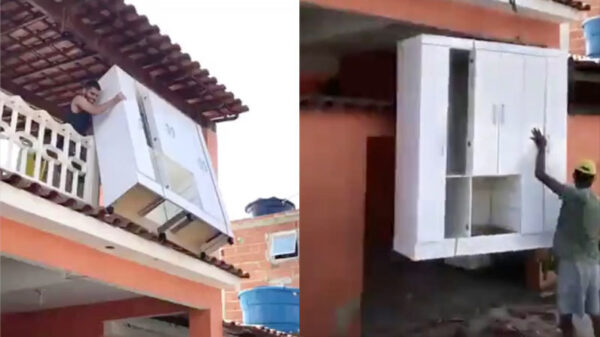 Brazilianen besluit oma's waardevolle kast zelf te verhuizen