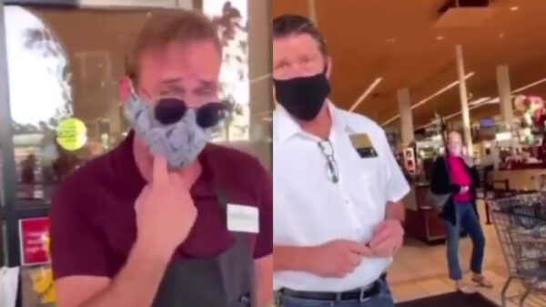 Karen is echt niet van plan een mondkapje op te zetten