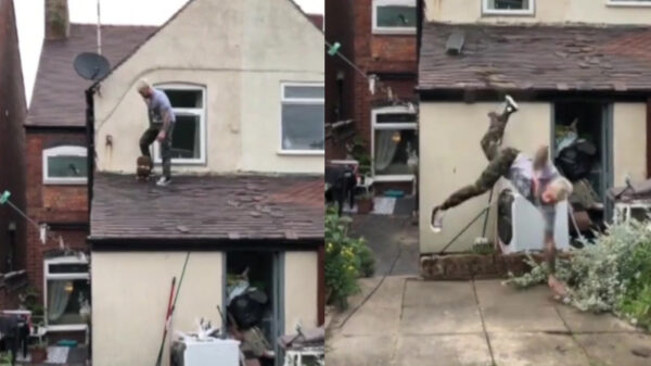 Met je skateboard van het dak af is een behoorlijk stompzinnig idee