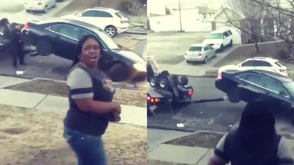 Amerikaanse vrouw laat haar auto niet zomaar wegslepen