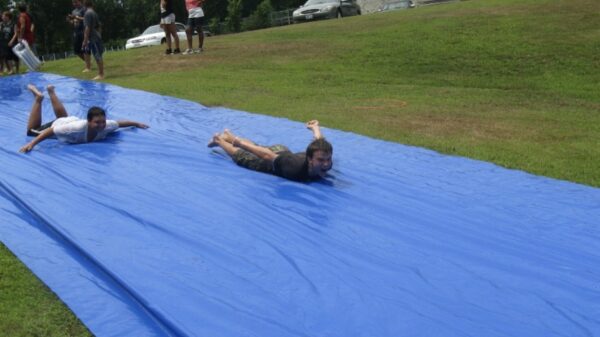 Slip & slide met een pijnlijk einde