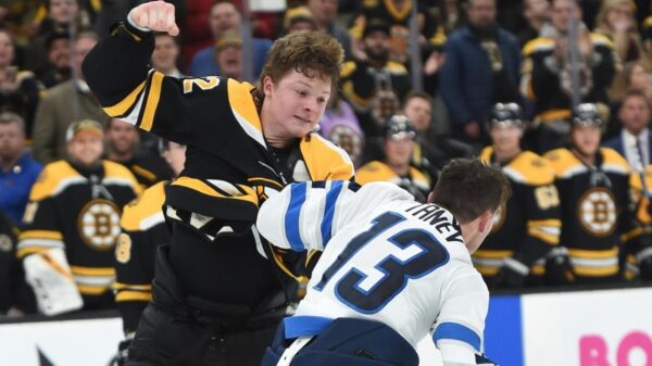In de ijshockeyring wordt regelmatig een stevig robbertje geknokt