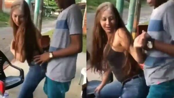 Chick doet een verleidelijk dansje met een happy end