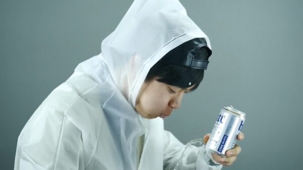 Zuid-Koreanen hebben de nodige moeite om een blikje bier te 'shotgunnen'