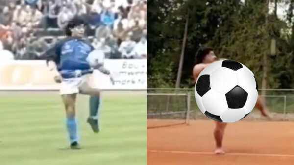 Maradona's epische "Live is Life" 20+ jaar en 20+ kilo later