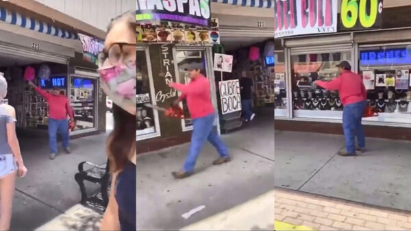 Je winkel beschermen tegen demonstranten gaat perfect met een kettingzaag