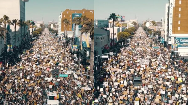 Dankzij deze dronebeelden van het BLM-protest kun je de tweede coronagolf aan zien komen