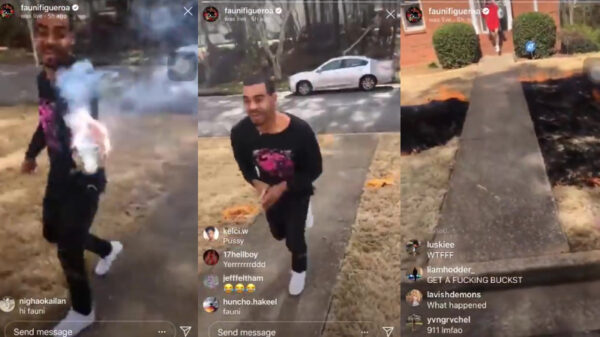 Livestreamer zet met vuurwerk zijn hele gazonnetje in de fik