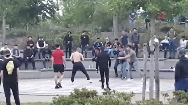 Coronaregels lijken niet boeiend tijdens illegale bokswedstrijden in Weverspark in Helmond