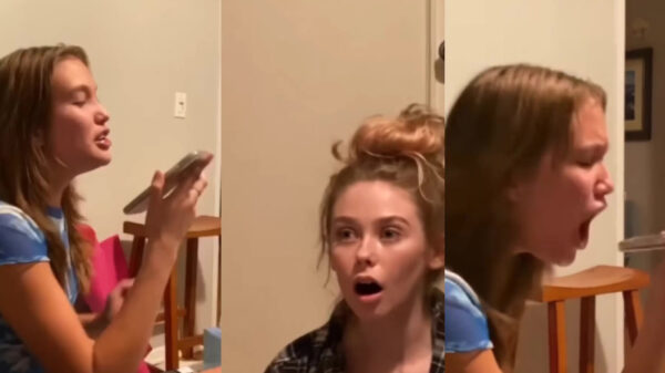 In de remix: toekomstige Karen maakt het uit met haar vriendje