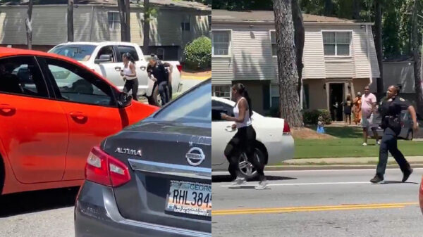 Politieagente in Atlanta geeft vrij snel op als ze een verdachte achtervolgt