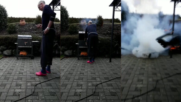 Faalhaas van de dag besluit afgepakte vuurwerk van zijn zoon te testen