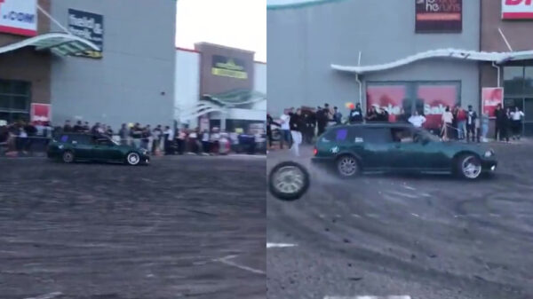 Als je achterwiel er geen zin meer in heeft tijdens een flinke donut