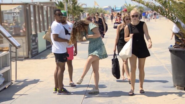 Strandgangers Hoek van Holland bedolven onder miljoenmiljard lieveheersbeestjes