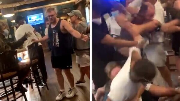 Ouderwets bargevecht breekt uit omdat mensen geen afstand houden