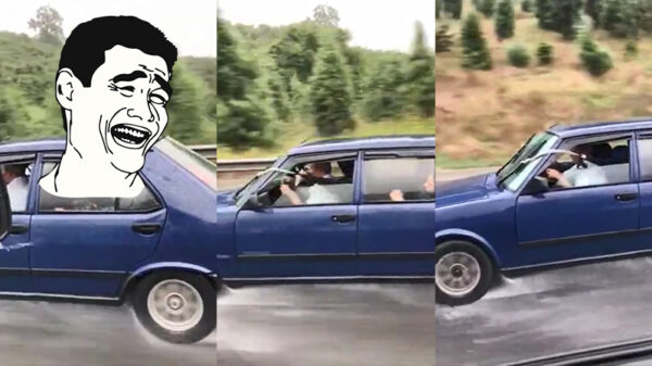 Vindingrijke vader heeft geen zin om geld uit te geven aan de garage