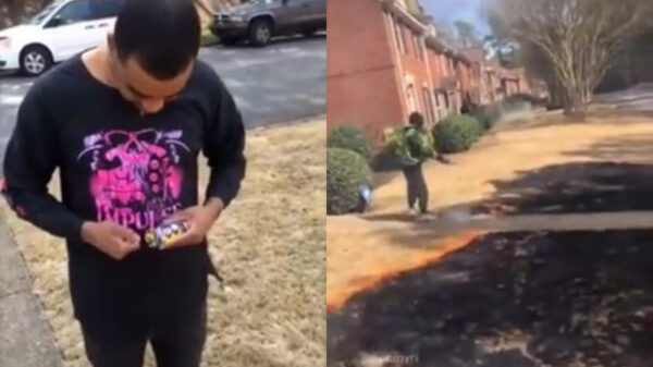 Vuurwerk en droog gras blijven een hele slechte combinatie