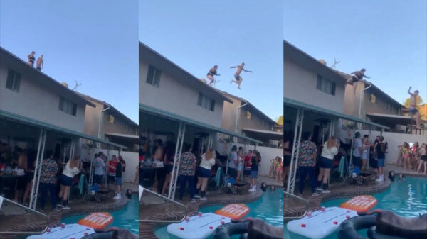 Met je vriendin eeuwige roem vergaren door van het dak te springen