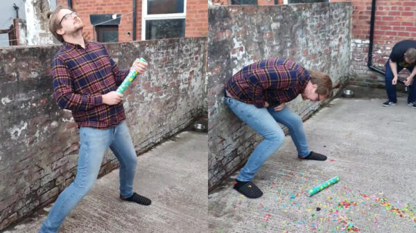 Waarom je een partypopper altijd met de goede kant boven moet houden