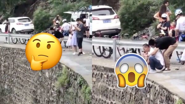 Je moet er wat voor overhebben om de perfecte vakantiefoto te maken!