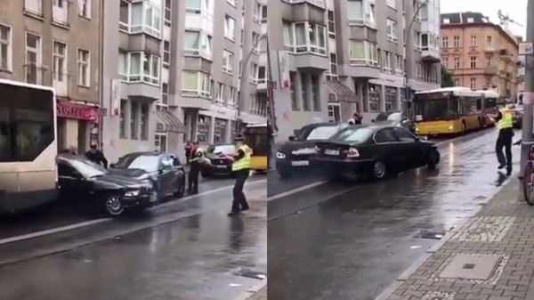 Berlijnse politie schiet op autorammende BMW-rijder
