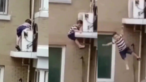 Chinees jochie (2) valt van derde verdieping, wordt gered door buurman