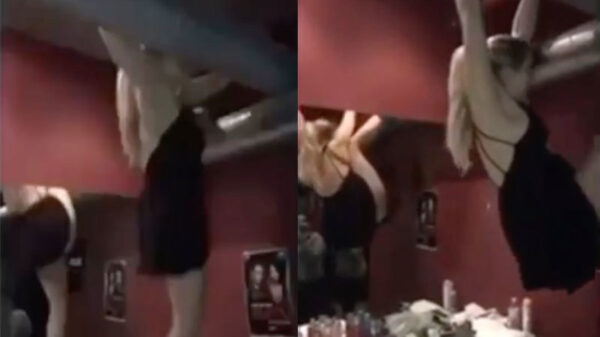 Klimchick tijdens een avondje stappen