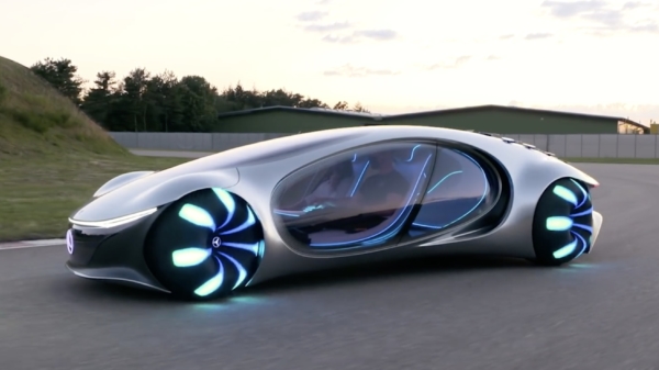 Een stukje zijdelings cruisen met de futuristische Mercedes Vision AVTR