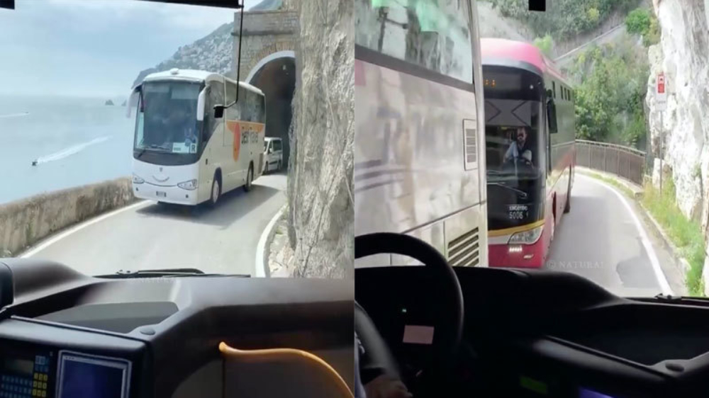 De buschauffeurs aan de Amalfikust hebben een timmermansoog nodig