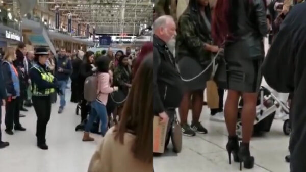 Het zal je pa maar zijn: meesteres laat slaaf uit op Londens station