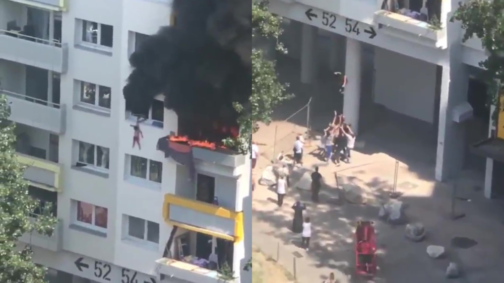Franse koters ontsnappen aan brand door vanaf derde verdieping te springen