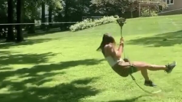 Essentieel onderdeel vergeten toen deze zipline werd aangelegd