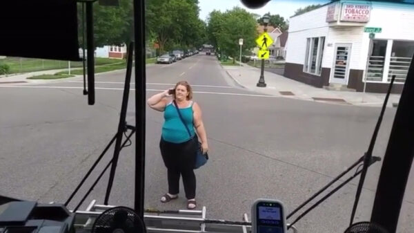 Gekkie blokkeert bus en sloopt voorruit maar heeft instant spijt