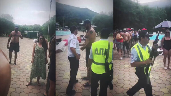 Russische vakantieganger laat zich niet intimideren door geweer