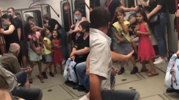 Man houdt duidelijk niet van schreeuwende koters in de metro