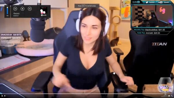 Professional Gamer Quin69 is goedkoop scoren van Twitchbabes kotsbeu