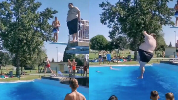 Als de eindbaas van het zwembad even zijn bommetje komt demonstreren