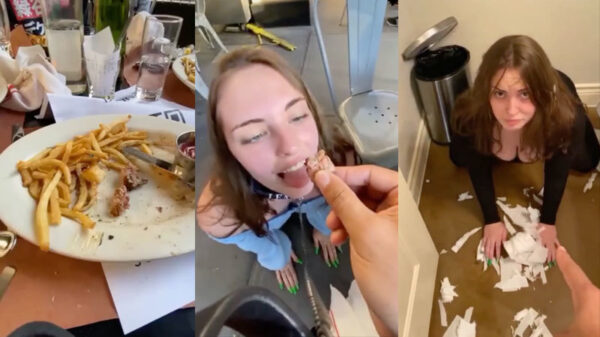 De 21-jarige Jenna Phillips gedraagt zich nog steeds als een hond