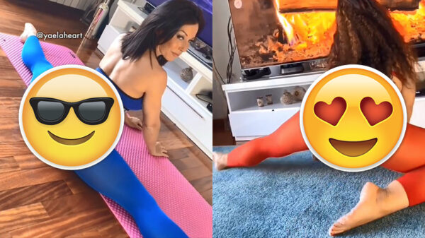 Yaela Heart met belachelijk strakke broek heeft een flinke tv