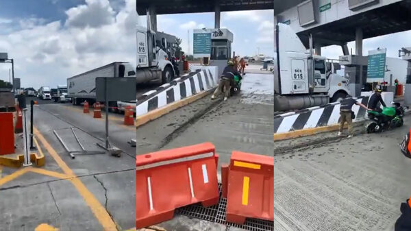 Wat kan er misgaan als je door een afgesloten tolpoort probeert te glippen?