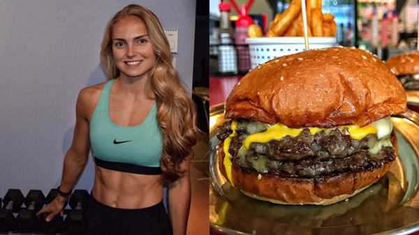 Strakke fitgirls en vette hamburgers blijken een perfecte combinatie (2)