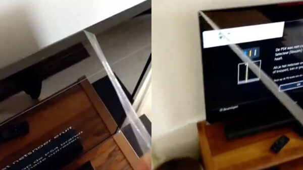 Dat heerlijke gevoel van het plastic van je tv verwijderen